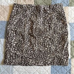 Free People Brown Leopard Mini Skirt